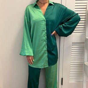 Over Sized Blouse - Duo Color